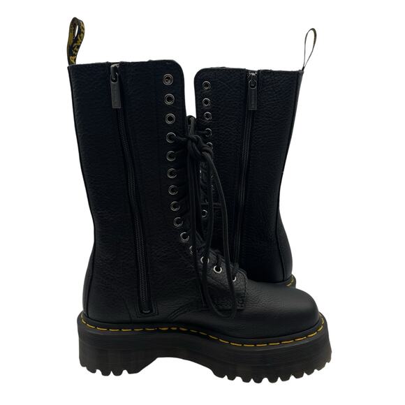 Dr. Martens Womens 1B99 Quad Mid Calf Boots US 7 EU 38 Black Lace Up Leather NIB - Picture 5 of 13